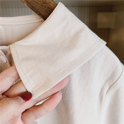 -キッズ セーラーカラー 刺繍 ブラウス【mh0000028】 - mamahalo shop - 長袖シャツ・ブラウス -  べビー服 - 子供服 - 男の子 - 女の子