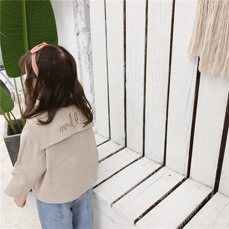 -キッズ セーラーカラー 刺繍 ブラウス【mh0000028】 - mamahalo shop - 長袖シャツ・ブラウス -  べビー服 - 子供服 - 男の子 - 女の子