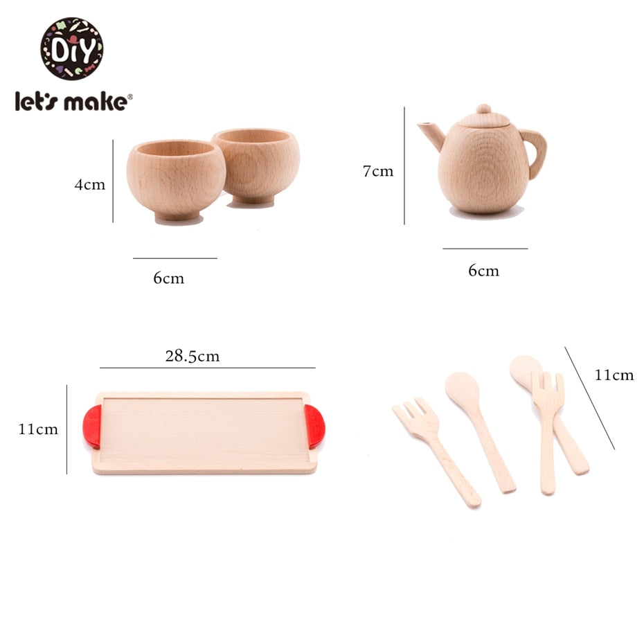 -木製 おままごと セット16点セット ナチュラルウッドカトラリー ベビーキッズのおもちゃ 小さめサイズ ギフトプレゼントに【mh0000144】 - mamahalo shop - Toy (おもちゃ・木製玩具）etc. -  べビー服 - 子供服 - 男の子 - 女の子