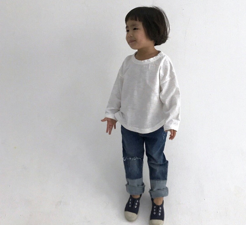 -キッズ ロングスリーブシャツ 韓国スタイル ルーズトップス【mh0000026】 - mamahalo shop - 長袖Tシャツ -  べビー服 - 子供服 - 男の子 - 女の子