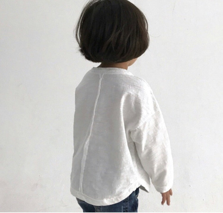 -キッズ ロングスリーブシャツ 韓国スタイル ルーズトップス【mh0000026】 - mamahalo shop - 長袖Tシャツ -  べビー服 - 子供服 - 男の子 - 女の子
