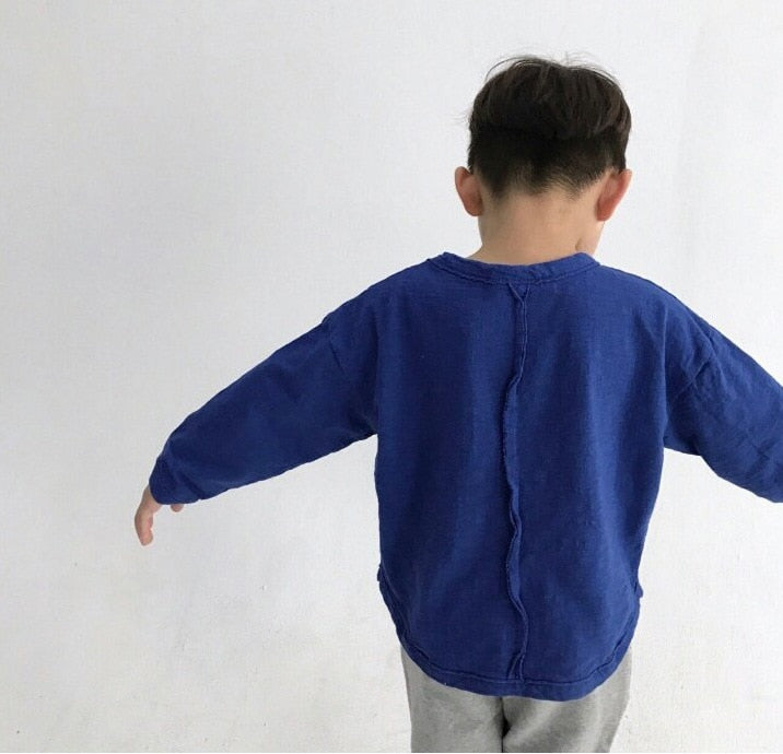 -キッズ ロングスリーブシャツ 韓国スタイル ルーズトップス【mh0000026】 - mamahalo shop - 長袖Tシャツ -  べビー服 - 子供服 - 男の子 - 女の子