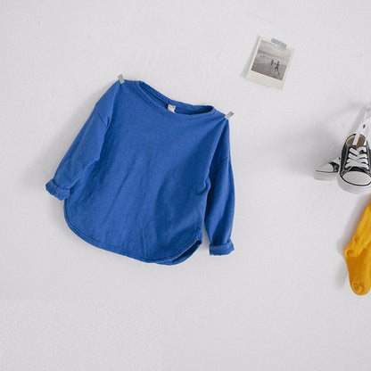 -キッズ ロングスリーブシャツ 韓国スタイル ルーズトップス【mh0000026】 - mamahalo shop - 長袖Tシャツ -  べビー服 - 子供服 - 男の子 - 女の子