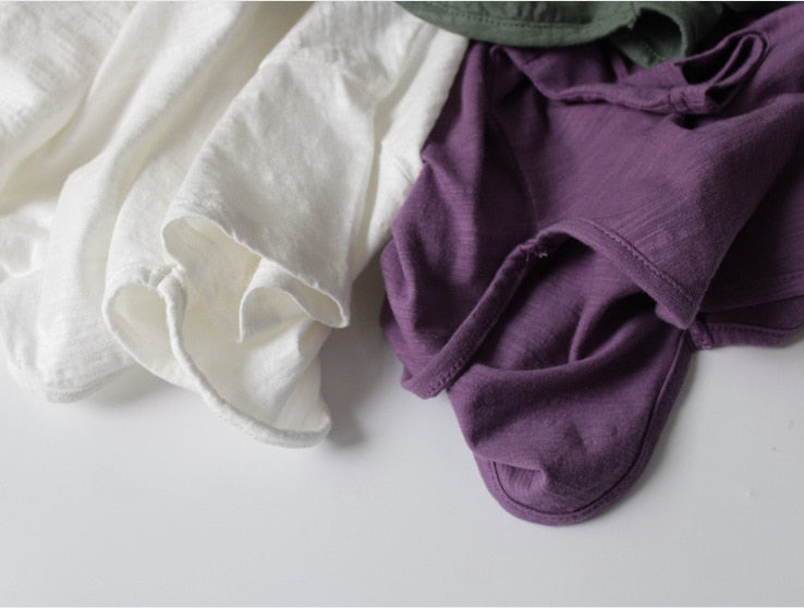 -キッズ ルースコットン Tシャツ ピュアカラー 半袖 トップス【mh0000016】 - mamahalo shop - 半袖Tシャツ -  べビー服 - 子供服 - 男の子 - 女の子