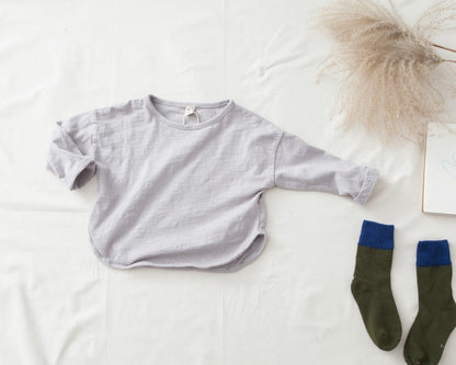 -キッズ ルースコットン 長袖 Tシャツ【mh0000015】 - mamahalo shop - 長袖Tシャツ -  べビー服 - 子供服 - 男の子 - 女の子