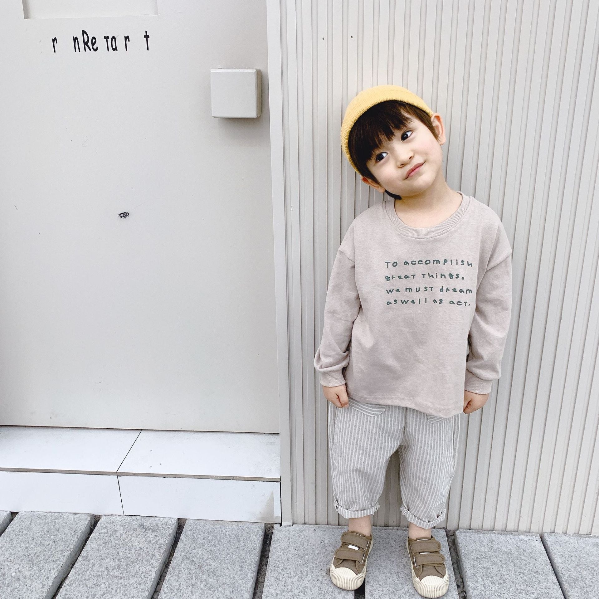 -キッズ ストライプ ハーレムパンツ【mh0000017】 - mamahalo shop - ロングパンツ・スウェットパンツ -  べビー服 - 子供服 - 男の子 - 女の子