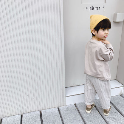 -キッズ ストライプ ハーレムパンツ【mh0000017】 - mamahalo shop - ロングパンツ・スウェットパンツ -  べビー服 - 子供服 - 男の子 - 女の子