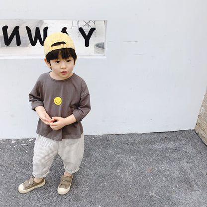 -キッズ ストライプ ハーレムパンツ【mh0000017】 - mamahalo shop - ロングパンツ・スウェットパンツ -  べビー服 - 子供服 - 男の子 - 女の子