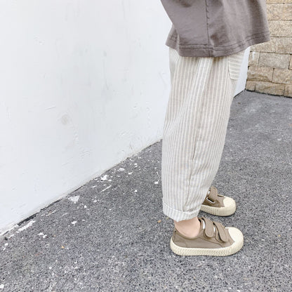 -キッズ ストライプ ハーレムパンツ【mh0000017】 - mamahalo shop - ロングパンツ・スウェットパンツ -  べビー服 - 子供服 - 男の子 - 女の子