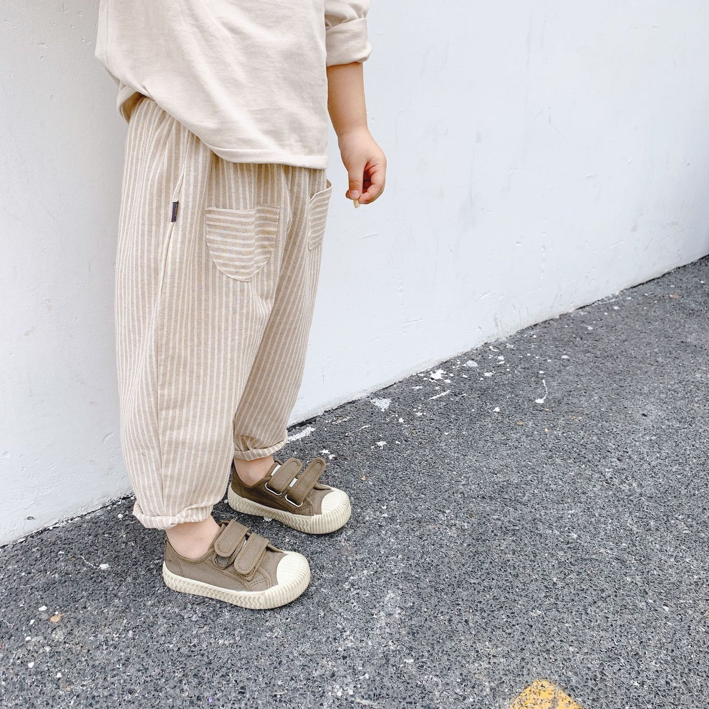 -キッズ ストライプ ハーレムパンツ【mh0000017】 - mamahalo shop - ロングパンツ・スウェットパンツ -  べビー服 - 子供服 - 男の子 - 女の子