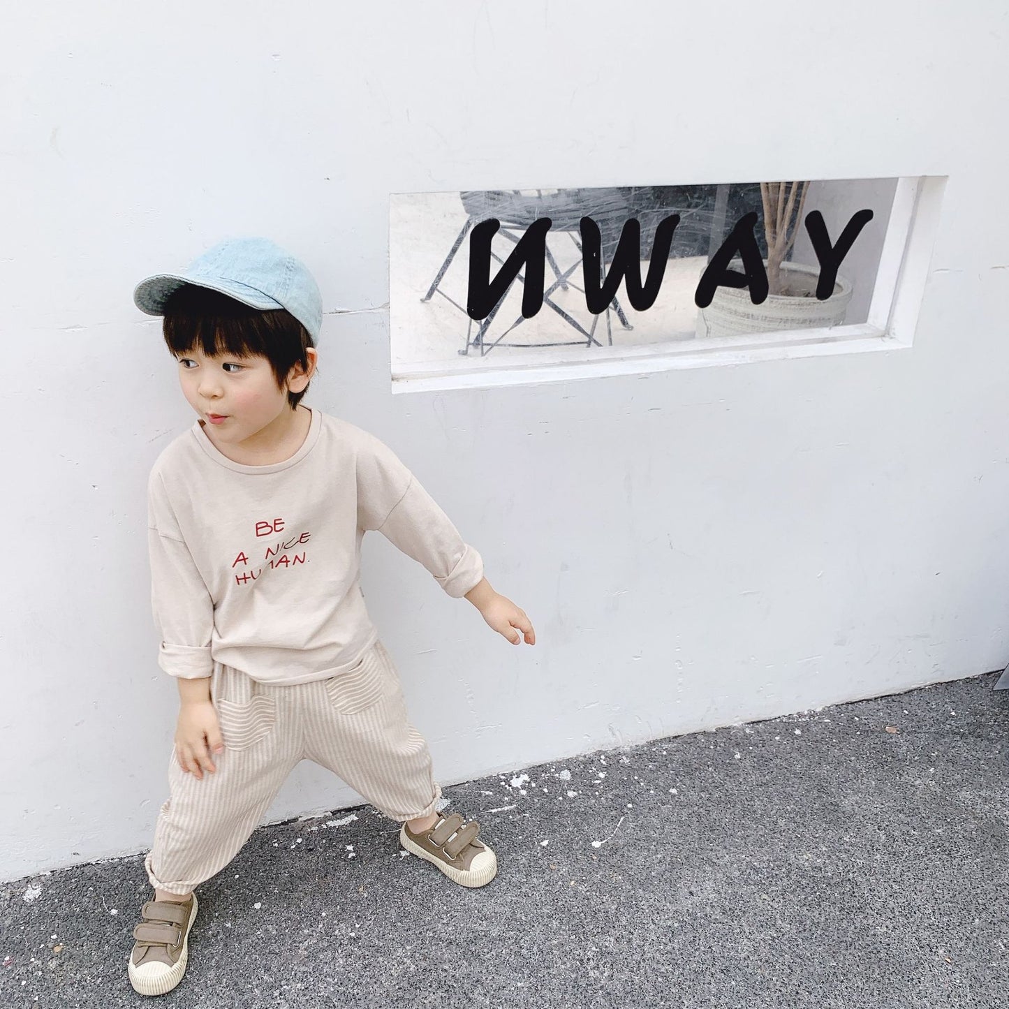 -キッズ ストライプ ハーレムパンツ【mh0000017】 - mamahalo shop - ロングパンツ・スウェットパンツ -  べビー服 - 子供服 - 男の子 - 女の子