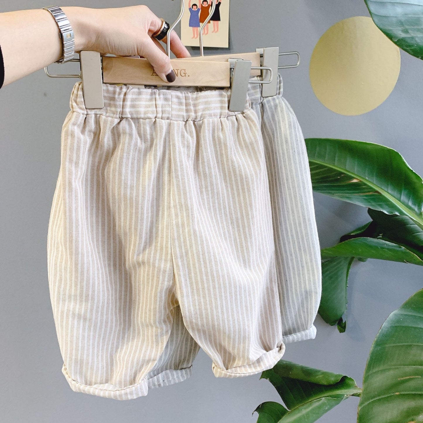 -キッズ ストライプ ハーレムパンツ【mh0000017】 - mamahalo shop - ロングパンツ・スウェットパンツ -  べビー服 - 子供服 - 男の子 - 女の子