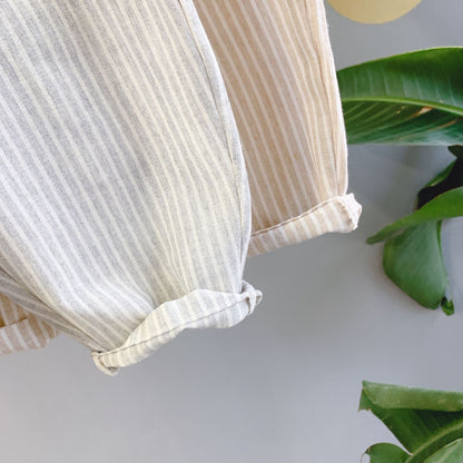 -キッズ ストライプ ハーレムパンツ【mh0000017】 - mamahalo shop - ロングパンツ・スウェットパンツ -  べビー服 - 子供服 - 男の子 - 女の子