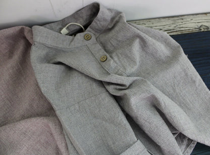 -キッズ スタンドカラー シャツ【mh0000014】 - mamahalo shop - 長袖シャツ・ブラウス -  べビー服 - 子供服 - 男の子 - 女の子