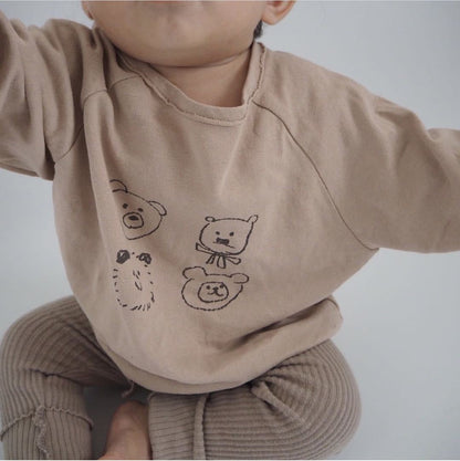 -キッズ アニマルプリント 長袖Tシャツ【mh0000019】 - mamahalo shop - 長袖Tシャツ -  べビー服 - 子供服 - 男の子 - 女の子