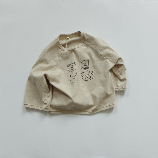 -キッズ アニマルプリント 長袖Tシャツ【mh0000019】 - mamahalo shop - 長袖Tシャツ -  べビー服 - 子供服 - 男の子 - 女の子