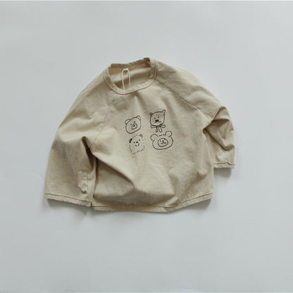 -キッズ アニマルプリント 長袖Tシャツ【mh0000019】 - mamahalo shop - 長袖Tシャツ -  べビー服 - 子供服 - 男の子 - 女の子