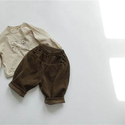 -キッズ アニマルプリント 長袖Tシャツ【mh0000019】 - mamahalo shop - 長袖Tシャツ -  べビー服 - 子供服 - 男の子 - 女の子