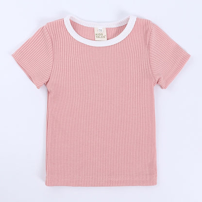 -ベビーキッズ セットアップ 半袖Tシャツ ショートパンツ セット【mh0000563】 - mamahalo shop - 半袖セットアップ -  べビー服 - 子供服 - 男の子 - 女の子