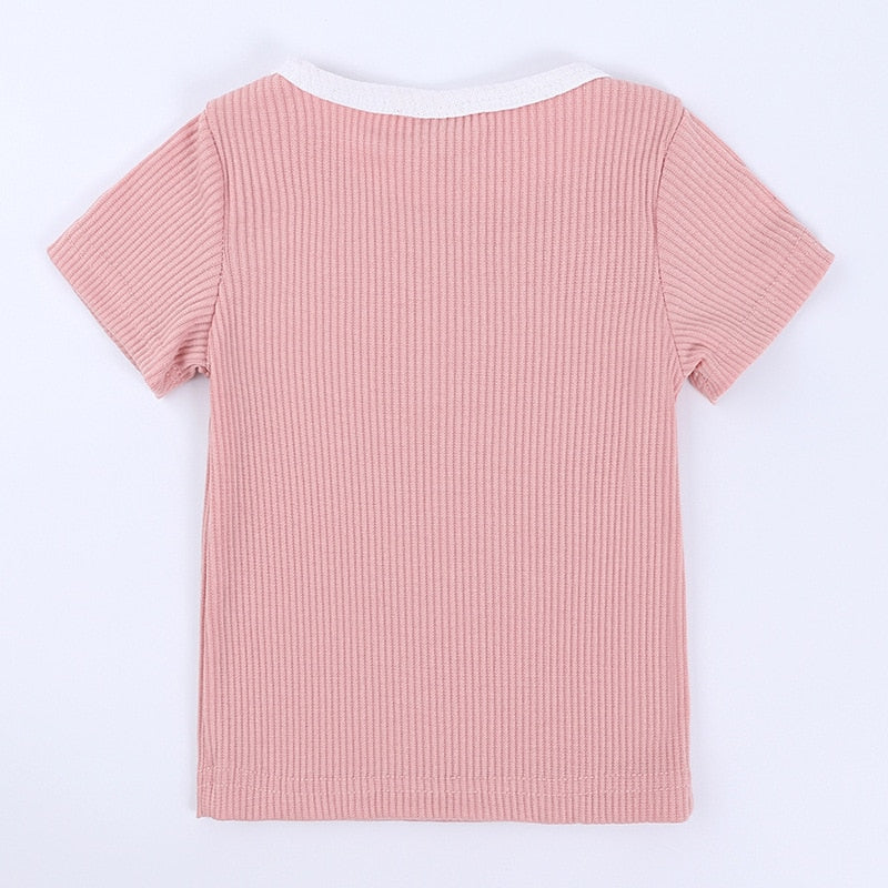 -ベビーキッズ セットアップ 半袖Tシャツ ショートパンツ セット【mh0000563】 - mamahalo shop - 半袖セットアップ -  べビー服 - 子供服 - 男の子 - 女の子