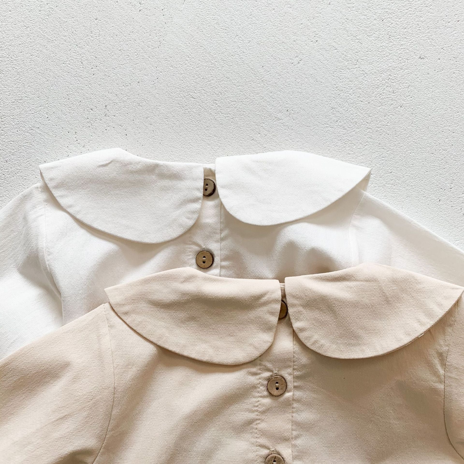 -ベビー 刺繍 フローラル 襟付き ロンパース【mh0000031】 - mamahalo shop - 長袖ロンパース -  べビー服 - 子供服 - 男の子 - 女の子