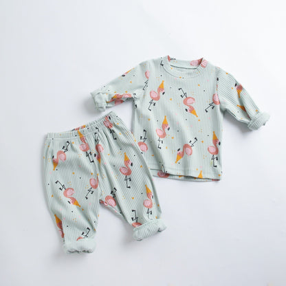 -ベビーキッズ セットアップ パジャマ トップス パンツ【mh0000088】 - mamahalo shop - 長袖パジャマ -  べビー服 - 子供服 - 男の子 - 女の子