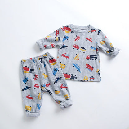 -ベビーキッズ セットアップ パジャマ トップス パンツ【mh0000088】 - mamahalo shop - 長袖パジャマ -  べビー服 - 子供服 - 男の子 - 女の子