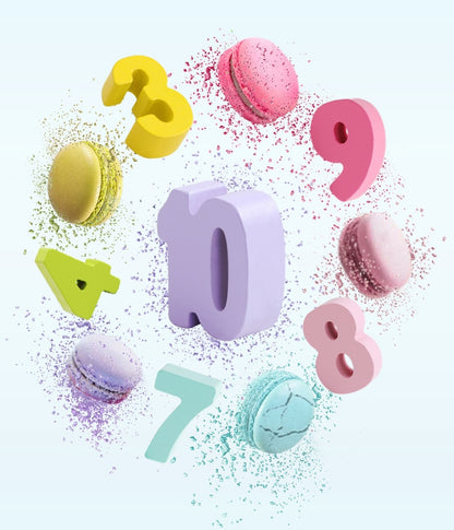 -マカロンカラー 木製 数字 型はめ パズル 知育玩具 木のおもちゃ プレゼントギフトに【mh0000143】 - mamahalo shop - Toy (おもちゃ・木製玩具）etc. -  べビー服 - 子供服 - 男の子 - 女の子