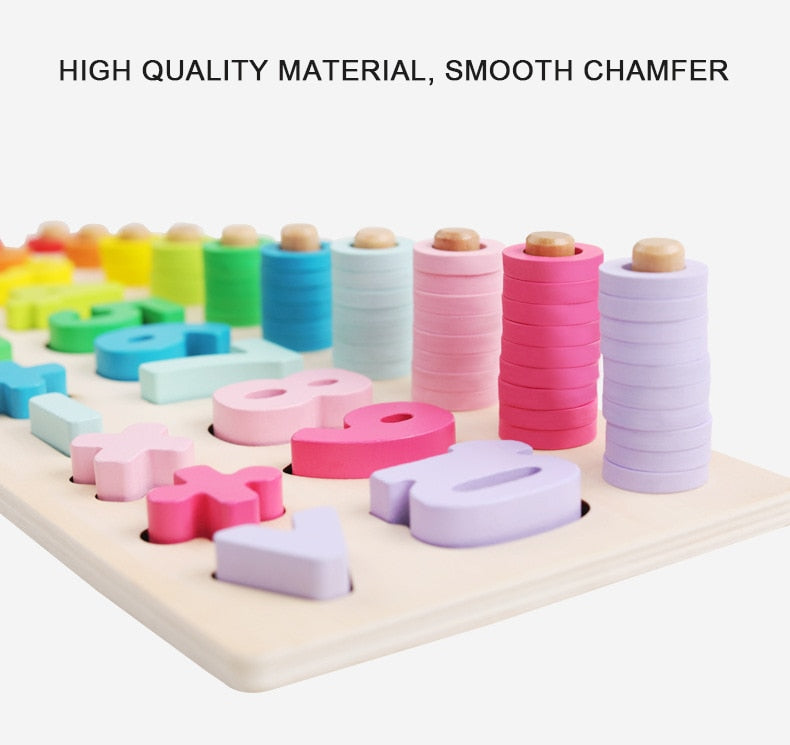 -マカロンカラー 木製 数字 型はめ パズル 知育玩具 木のおもちゃ プレゼントギフトに【mh0000143】 - mamahalo shop - Toy (おもちゃ・木製玩具）etc. -  べビー服 - 子供服 - 男の子 - 女の子