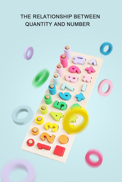 -マカロンカラー 木製 数字 型はめ パズル 知育玩具 木のおもちゃ プレゼントギフトに【mh0000143】 - mamahalo shop - Toy (おもちゃ・木製玩具）etc. -  べビー服 - 子供服 - 男の子 - 女の子