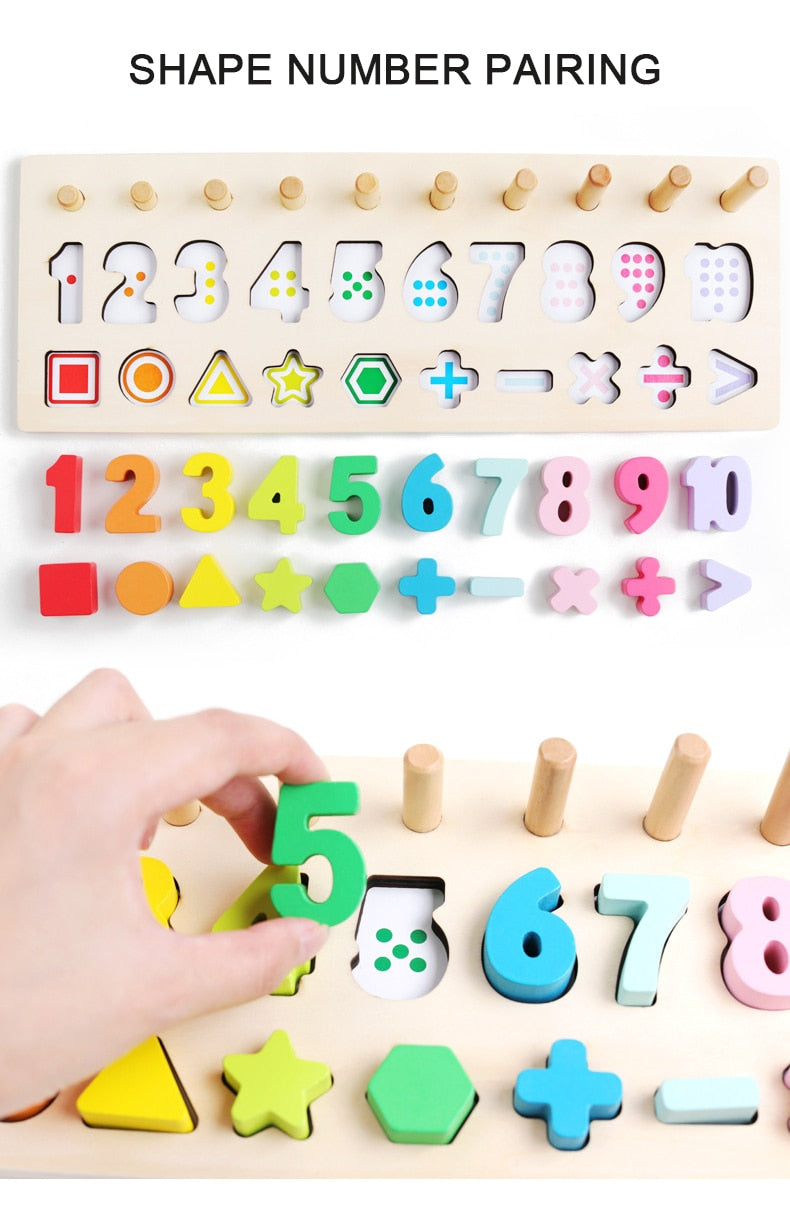 -マカロンカラー 木製 数字 型はめ パズル 知育玩具 木のおもちゃ プレゼントギフトに【mh0000143】 - mamahalo shop - Toy (おもちゃ・木製玩具）etc. -  べビー服 - 子供服 - 男の子 - 女の子