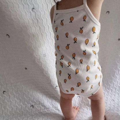 -ベビー くま レモン キャミ ロンパース【mh0000455】 - mamahalo shop - ノースリーブロンパース -  べビー服 - 子供服 - 男の子 - 女の子