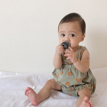 -ベビー くま レモン セットアップ タンクトップ ブルマ【mh0000457】 - mamahalo shop - ノースリーブセットアップ -  べビー服 - 子供服 - 男の子 - 女の子