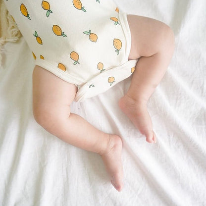 -ベビー くま レモン 半袖 ロンパース【mh0000449】 - mamahalo shop - 半袖ロンパース -  べビー服 - 子供服 - 男の子 - 女の子