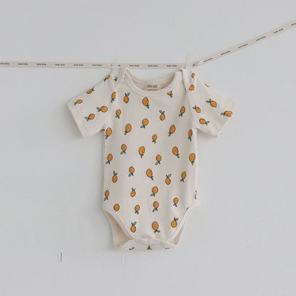 -ベビー くま レモン 半袖 ロンパース【mh0000449】 - mamahalo shop - 半袖ロンパース -  べビー服 - 子供服 - 男の子 - 女の子