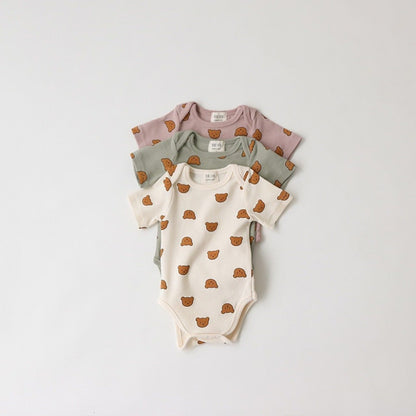 -ベビー くま レモン 半袖 ロンパース【mh0000449】 - mamahalo shop - 半袖ロンパース -  べビー服 - 子供服 - 男の子 - 女の子