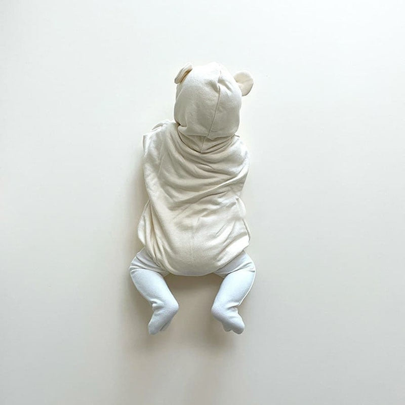 -ベビー くま耳 フード ロンパース【mh0000081】 - mamahalo shop - 長袖ロンパース -  べビー服 - 子供服 - 男の子 - 女の子