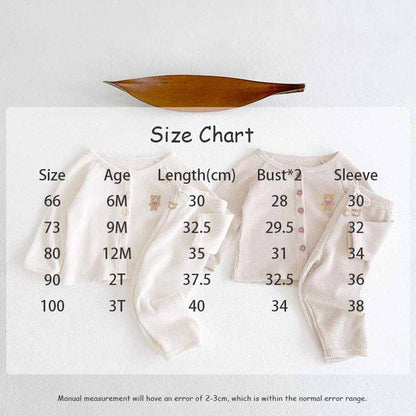 -ベビー くま ベア セットアップ カーディガン パンツ【mh0000117】 - mamahalo shop - 長袖セットアップ -  べビー服 - 子供服 - 男の子 - 女の子