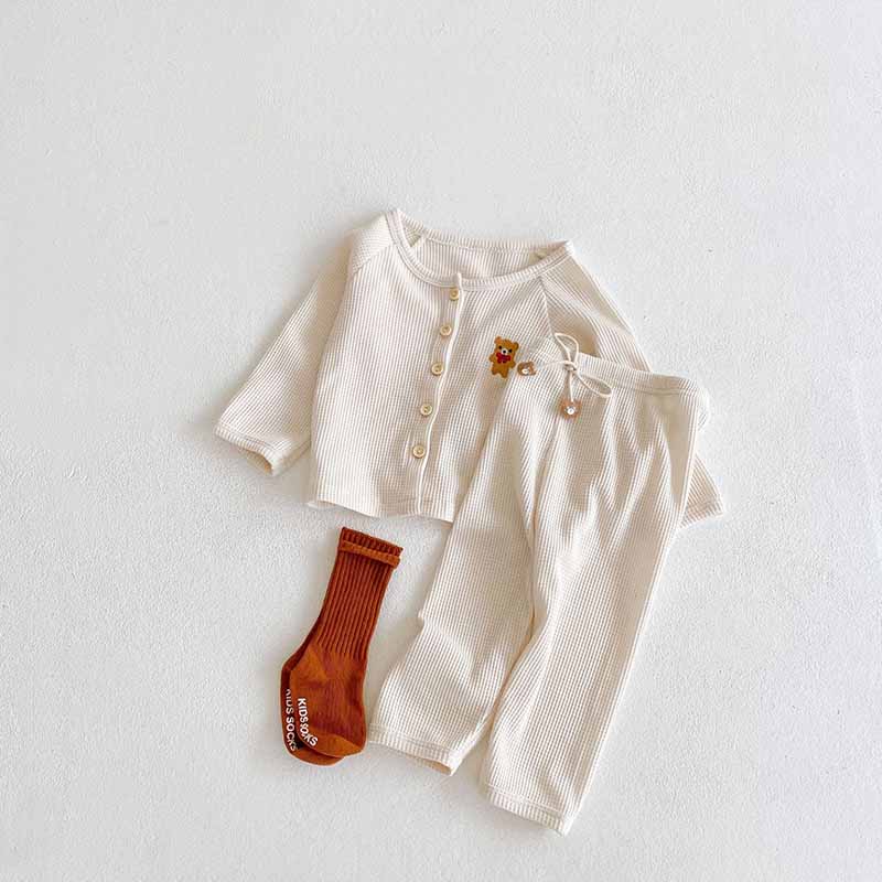 -ベビー くま ベア セットアップ カーディガン パンツ【mh0000117】 - mamahalo shop - 長袖セットアップ -  べビー服 - 子供服 - 男の子 - 女の子