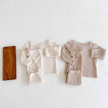 -ベビー くま ベア セットアップ カーディガン パンツ【mh0000117】 - mamahalo shop - 長袖セットアップ -  べビー服 - 子供服 - 男の子 - 女の子