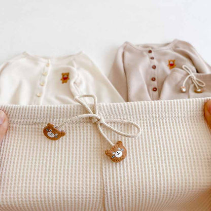-ベビー くま ベア セットアップ カーディガン パンツ【mh0000117】 - mamahalo shop - 長袖セットアップ -  べビー服 - 子供服 - 男の子 - 女の子