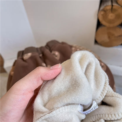 -キッズパンツ 裏起毛 スウェットロングパンツ ベアくまプリント ベージュ/ブラウン/2カラー【mh0000109】 - mamahalo shop - ロングパンツ・スウェットパンツ -  べビー服 - 子供服 - 男の子 - 女の子