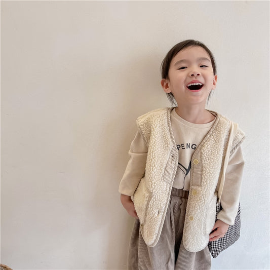 -キッズ フリース ベスト【mh0000110】 - mamahalo shop - ベスト -  べビー服 - 子供服 - 男の子 - 女の子