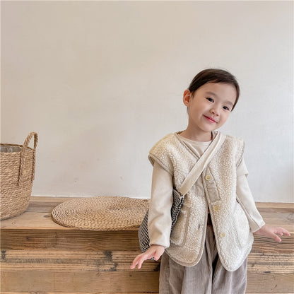 -キッズ フリース ベスト【mh0000110】 - mamahalo shop - ベスト -  べビー服 - 子供服 - 男の子 - 女の子