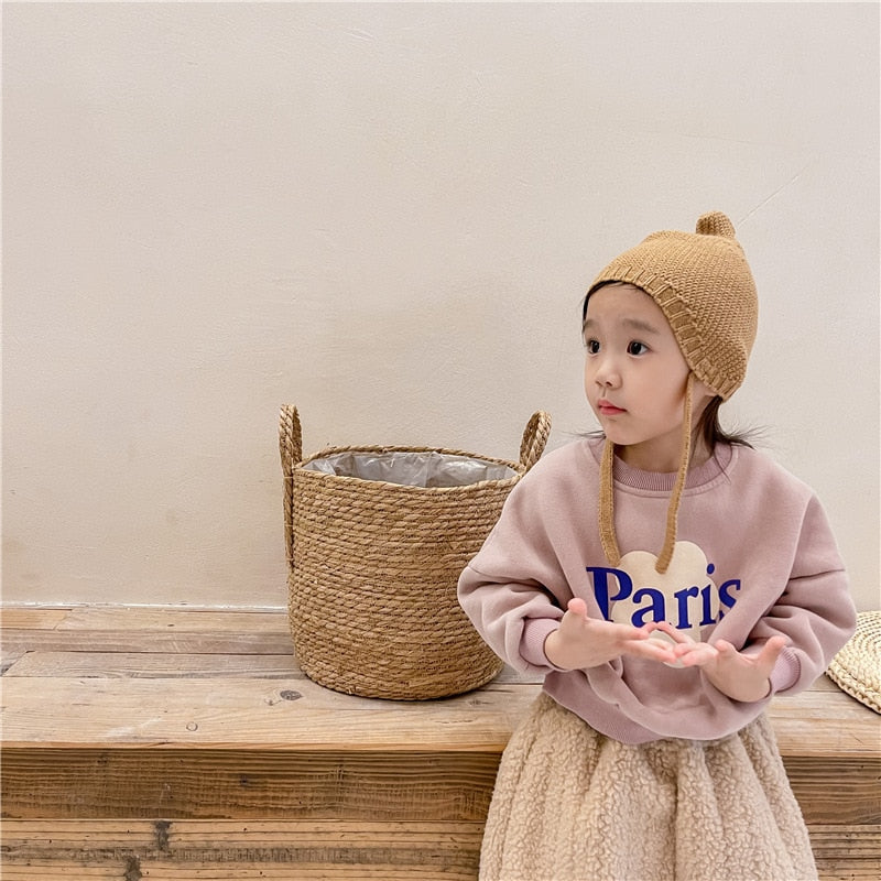 -キッズ ロゴ スウェット トレーナー トップス【mh0000111】 - mamahalo shop - トレーナー・フーディ -  べビー服 - 子供服 - 男の子 - 女の子