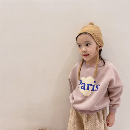 -キッズ ロゴ スウェット トレーナー トップス【mh0000111】 - mamahalo shop - トレーナー・フーディ -  べビー服 - 子供服 - 男の子 - 女の子