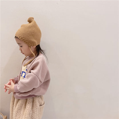 -キッズ ロゴ スウェット トレーナー トップス【mh0000111】 - mamahalo shop - トレーナー・フーディ -  べビー服 - 子供服 - 男の子 - 女の子