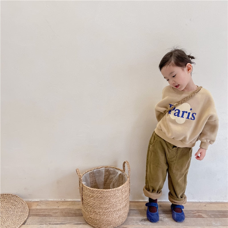 -キッズ ロゴ スウェット トレーナー トップス【mh0000111】 - mamahalo shop - トレーナー・フーディ -  べビー服 - 子供服 - 男の子 - 女の子