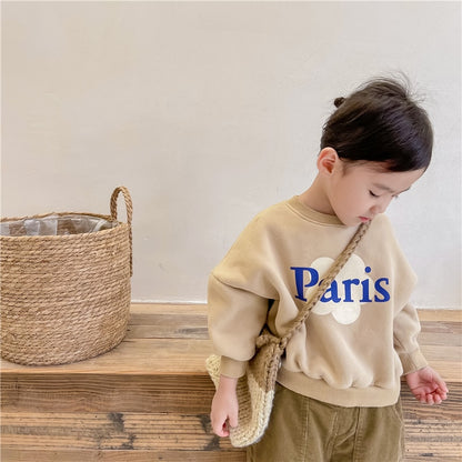 -キッズ ロゴ スウェット トレーナー トップス【mh0000111】 - mamahalo shop - トレーナー・フーディ -  べビー服 - 子供服 - 男の子 - 女の子