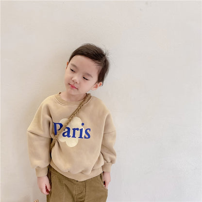 -キッズ ロゴ スウェット トレーナー トップス【mh0000111】 - mamahalo shop - トレーナー・フーディ -  べビー服 - 子供服 - 男の子 - 女の子